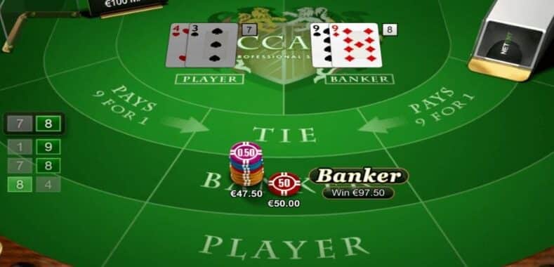 Bitcoin Baccarat player