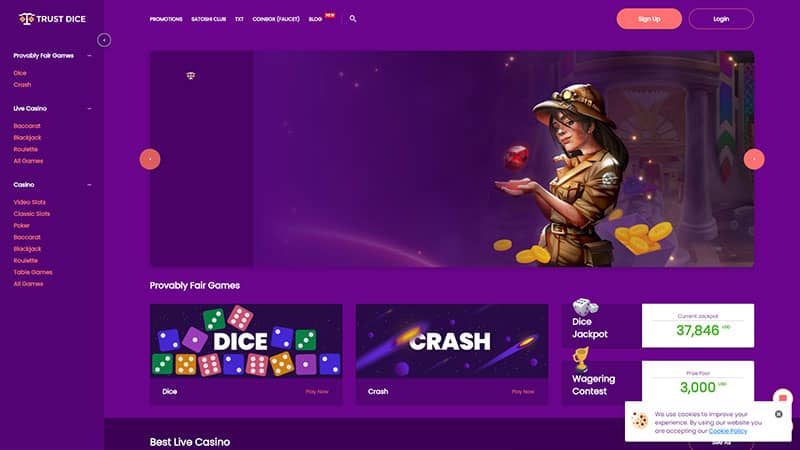 TrustDice Website Lobby